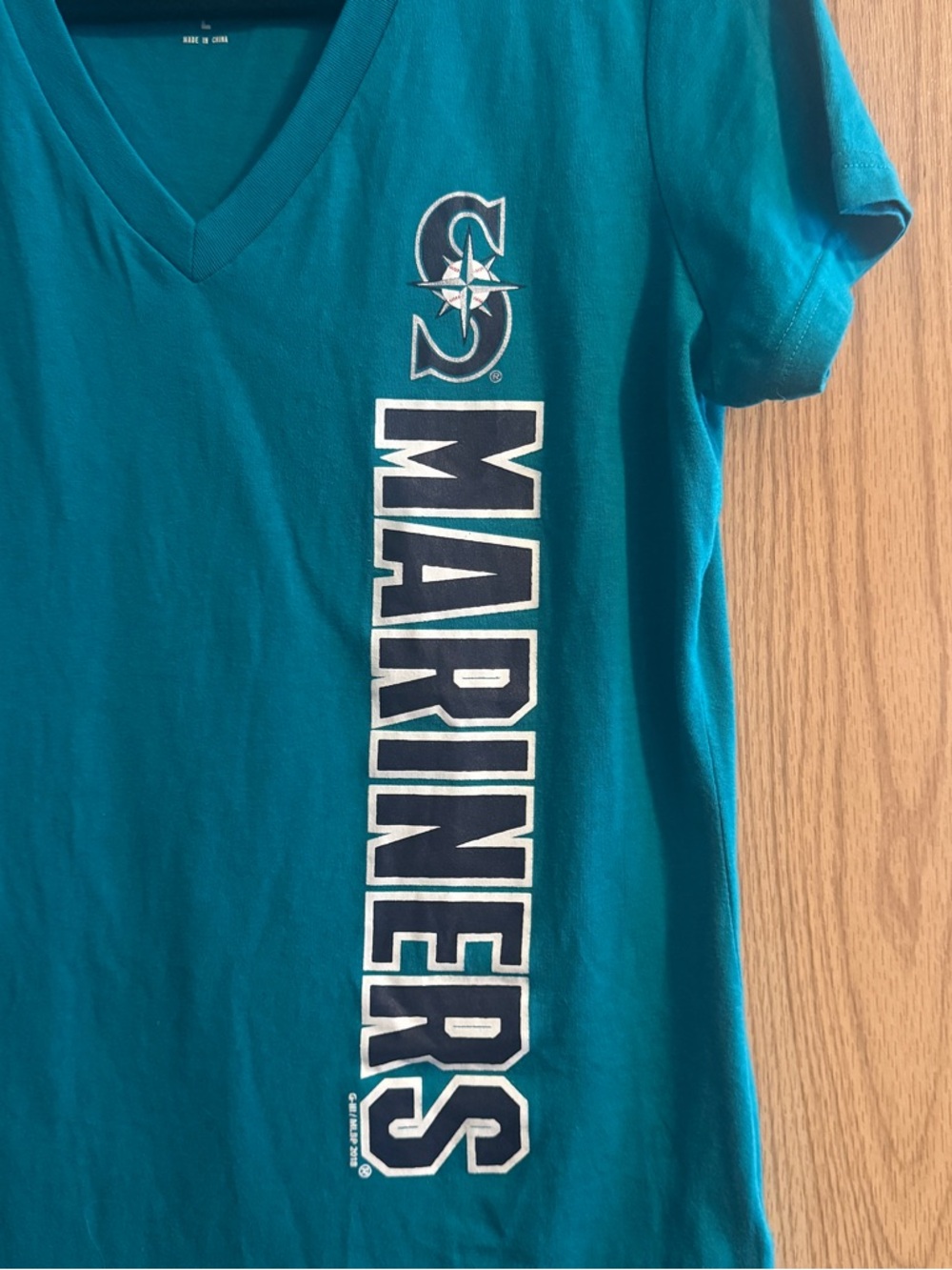 🖤5/$20 Seattle Mariners Teal V-Neck Tee - Picture 3 of 7